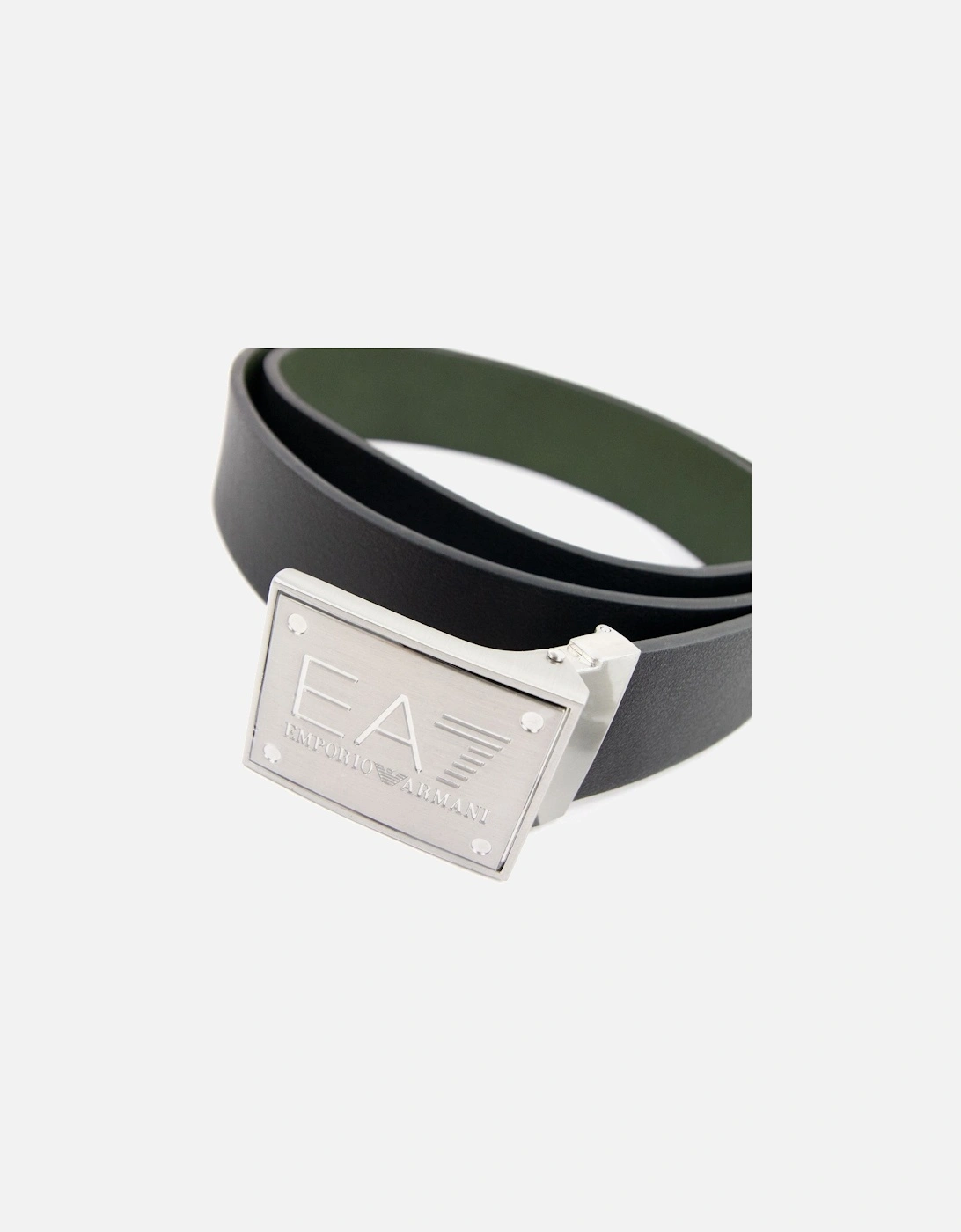 Reversible Brushed Leather Belt Black Forest Night