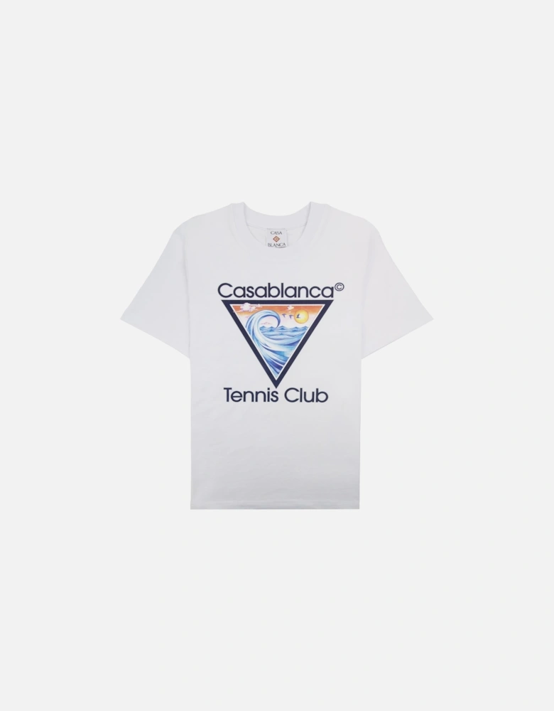 Tennis Club Icon Printed T-shirt White