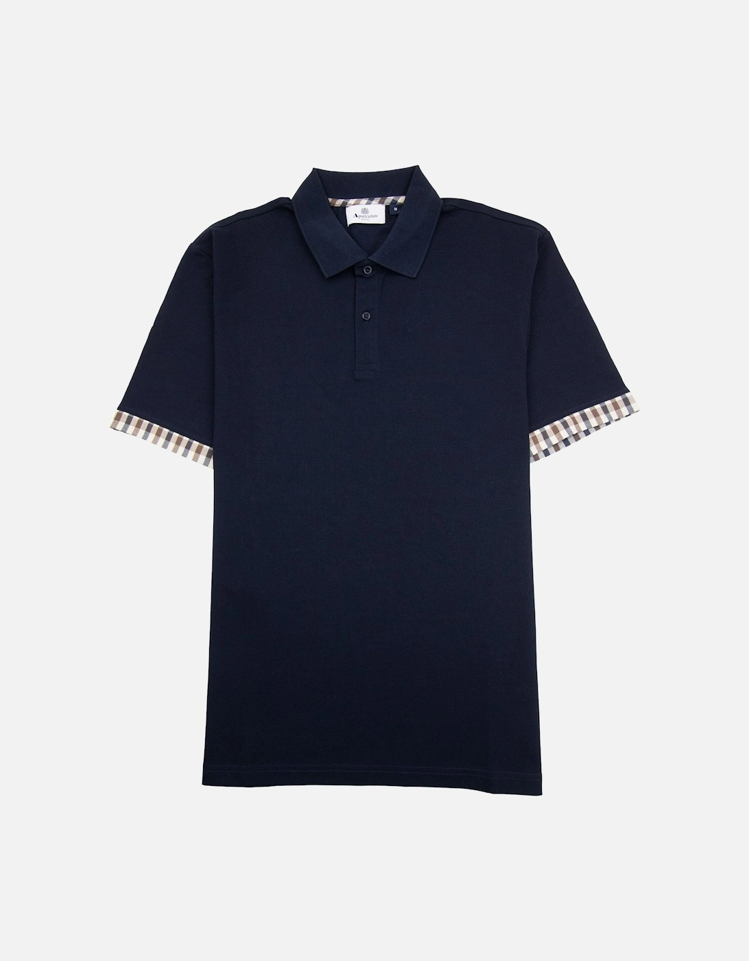 Supima Club Check Sleeves Polo Navy, 4 of 3