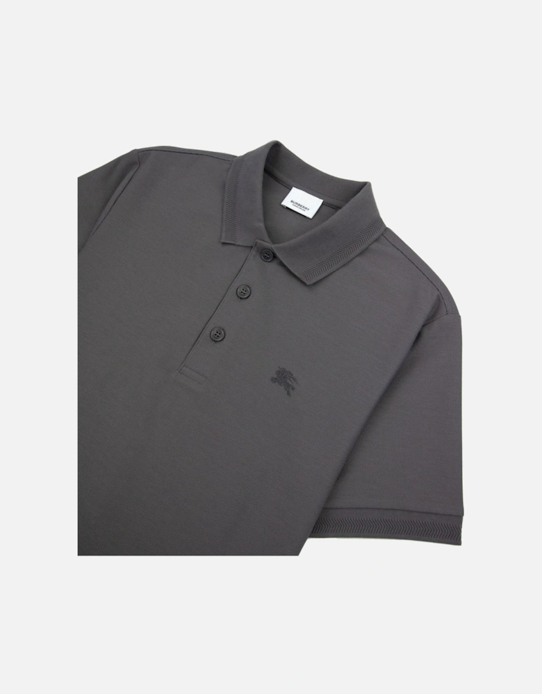 Manzoni Classic Logo Short Sleeve Polo Seal Grey