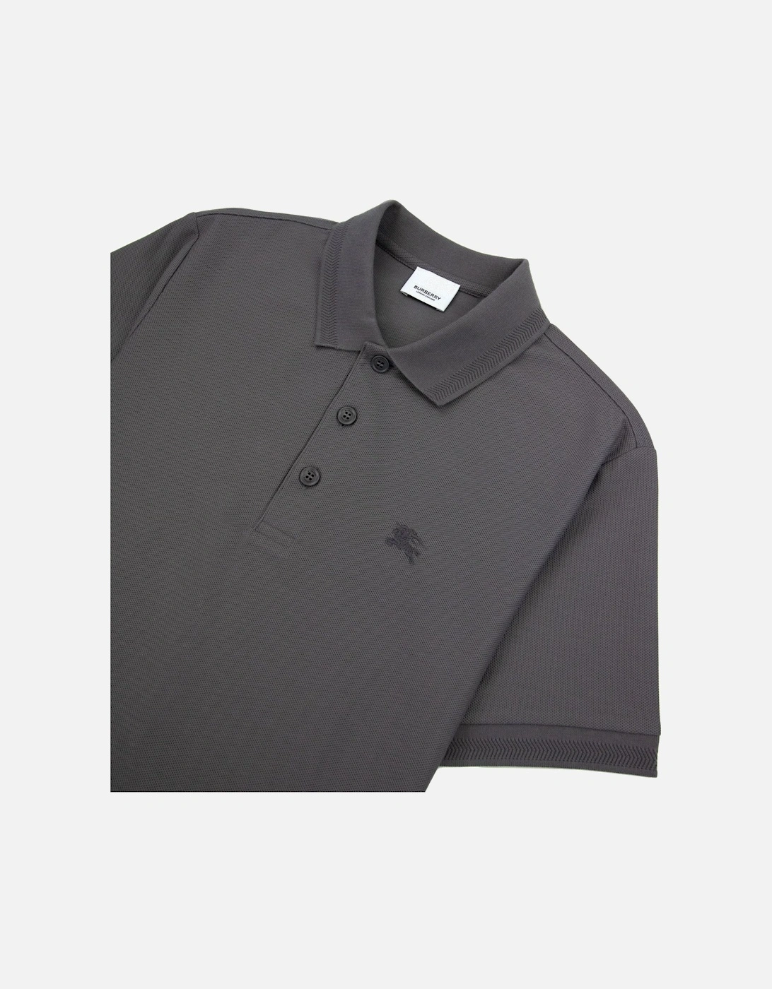 Manzoni Classic Logo Short Sleeve Polo Seal Grey