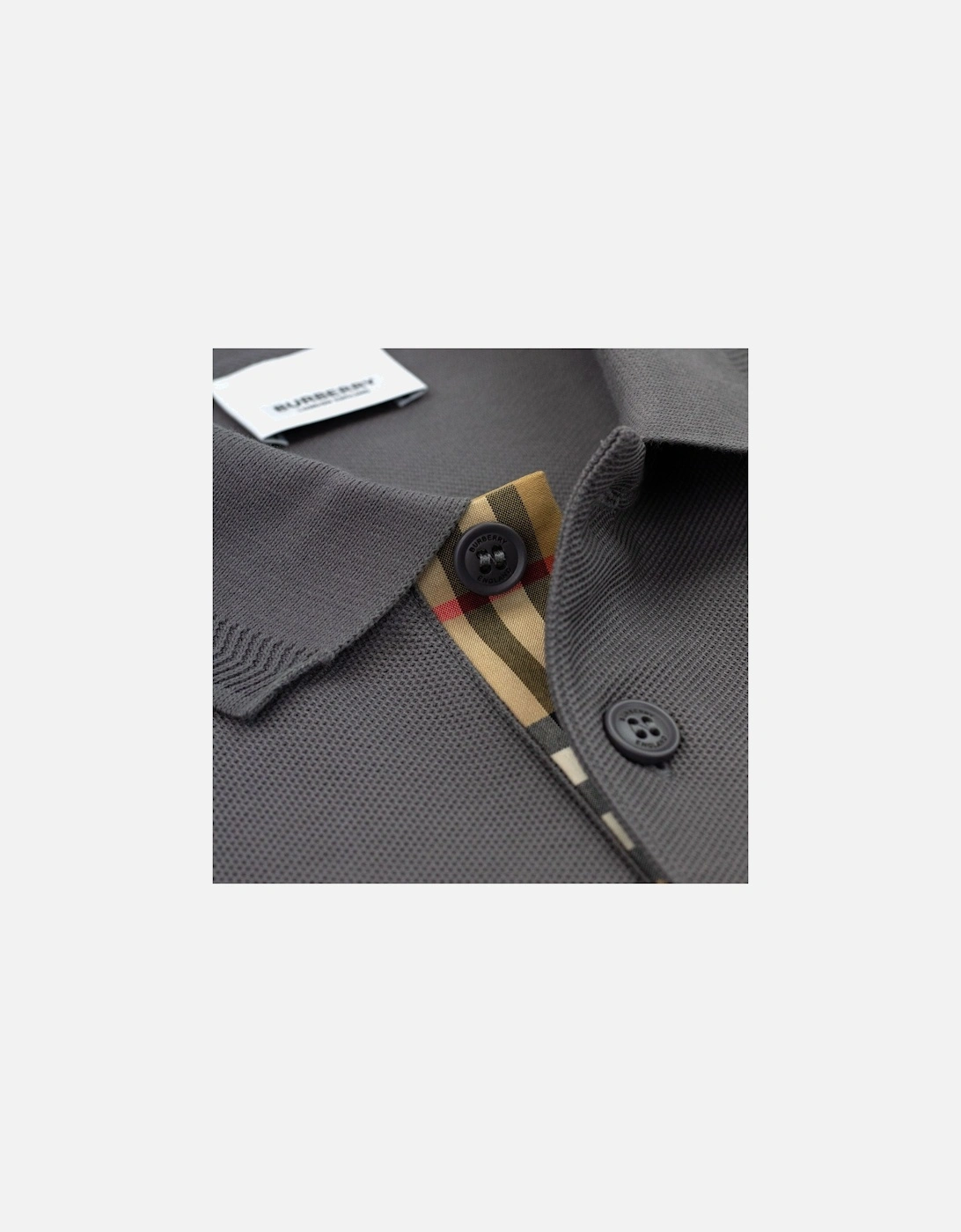 Manzoni Classic Logo Short Sleeve Polo Seal Grey