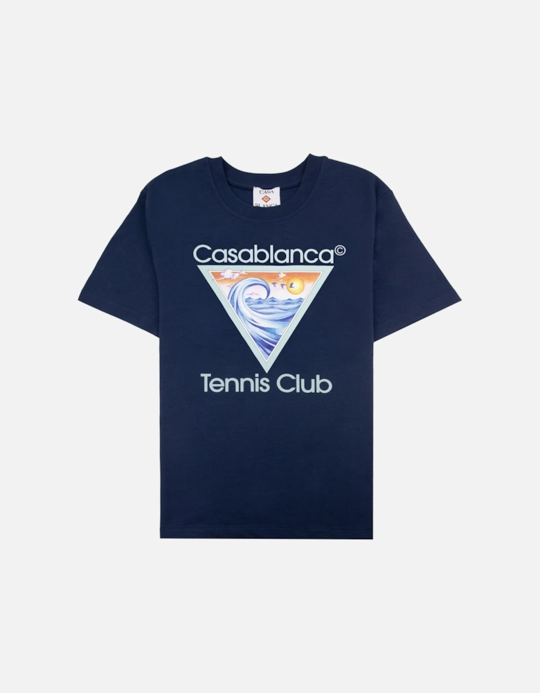 Tennis Club Icon Printed T-shirt Navy