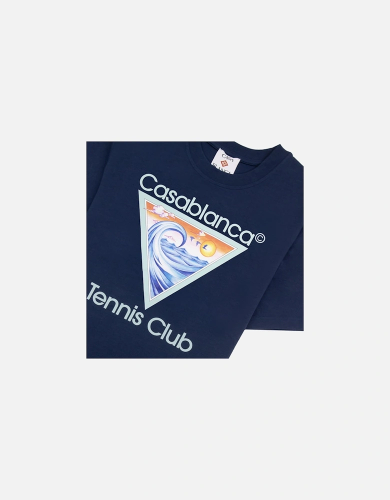 Tennis Club Icon Printed T-shirt Navy