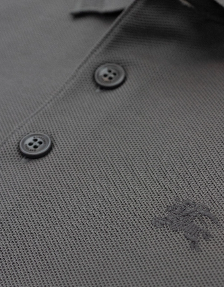 Manzoni Classic Logo Short Sleeve Polo Seal Grey