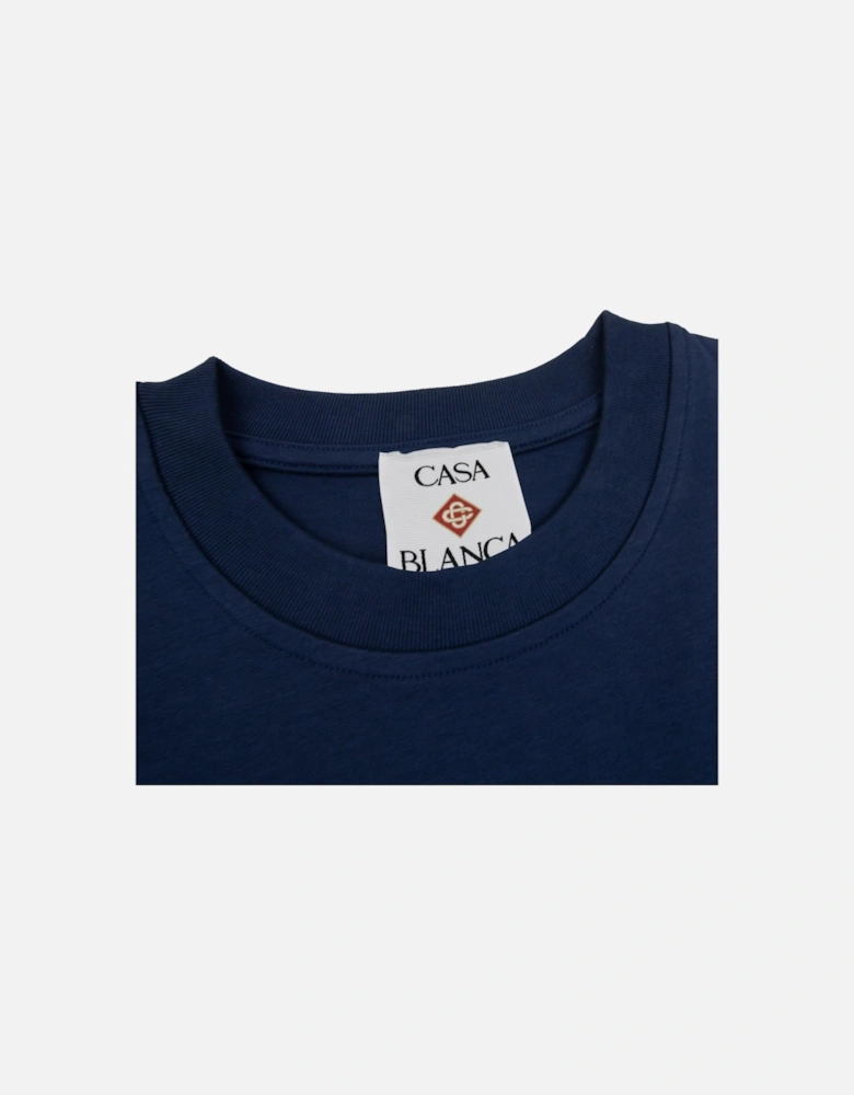Tennis Club Icon Printed T-shirt Navy