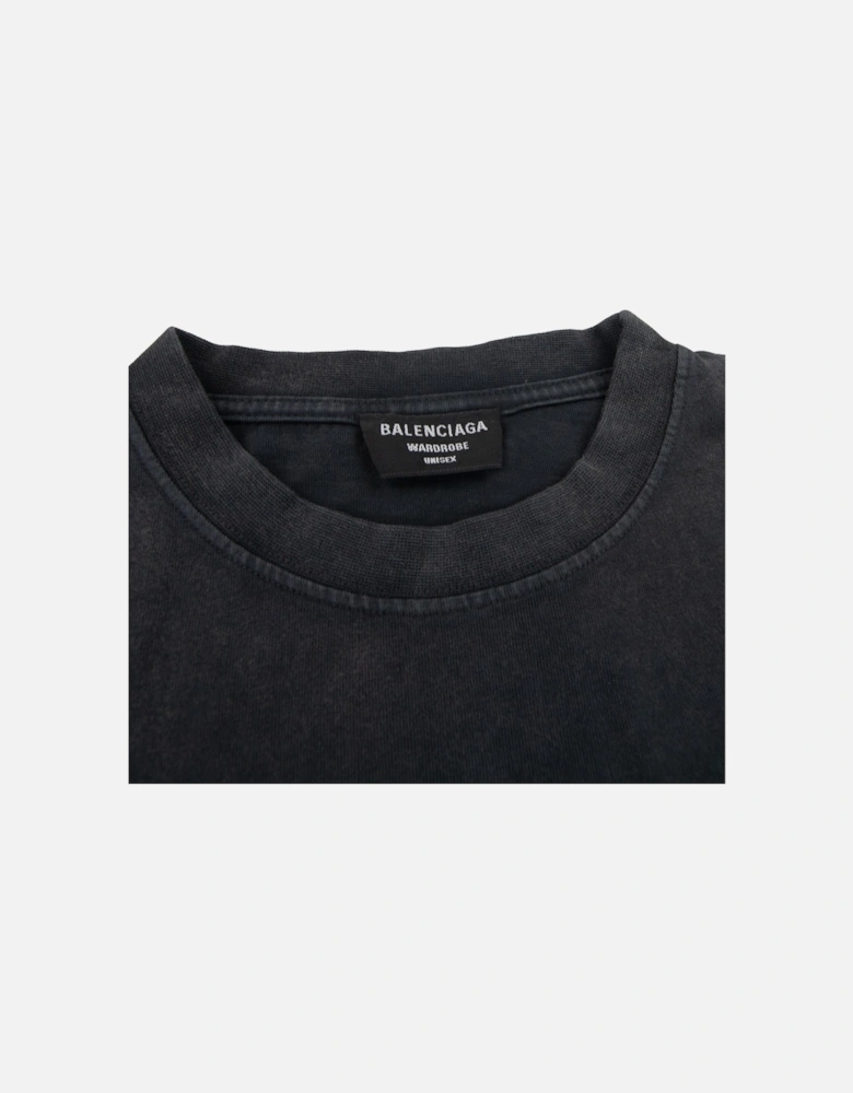Logo Crewneck T Shirt Charcoal