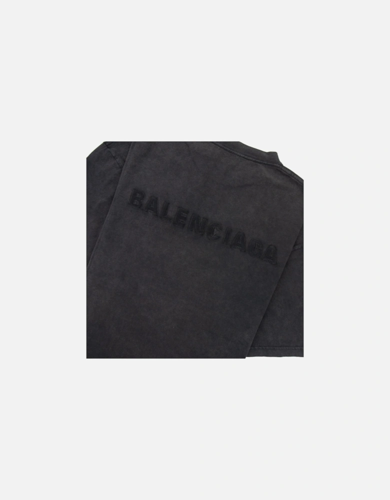 Logo Crewneck T Shirt Charcoal