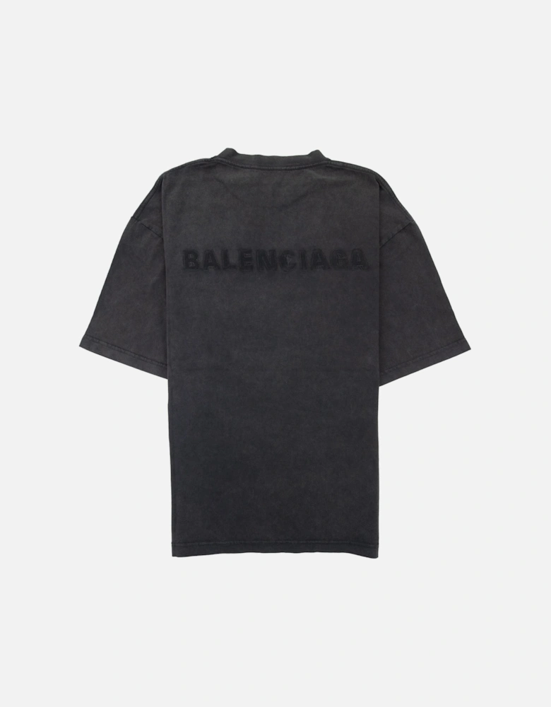 Logo Crewneck T Shirt Charcoal