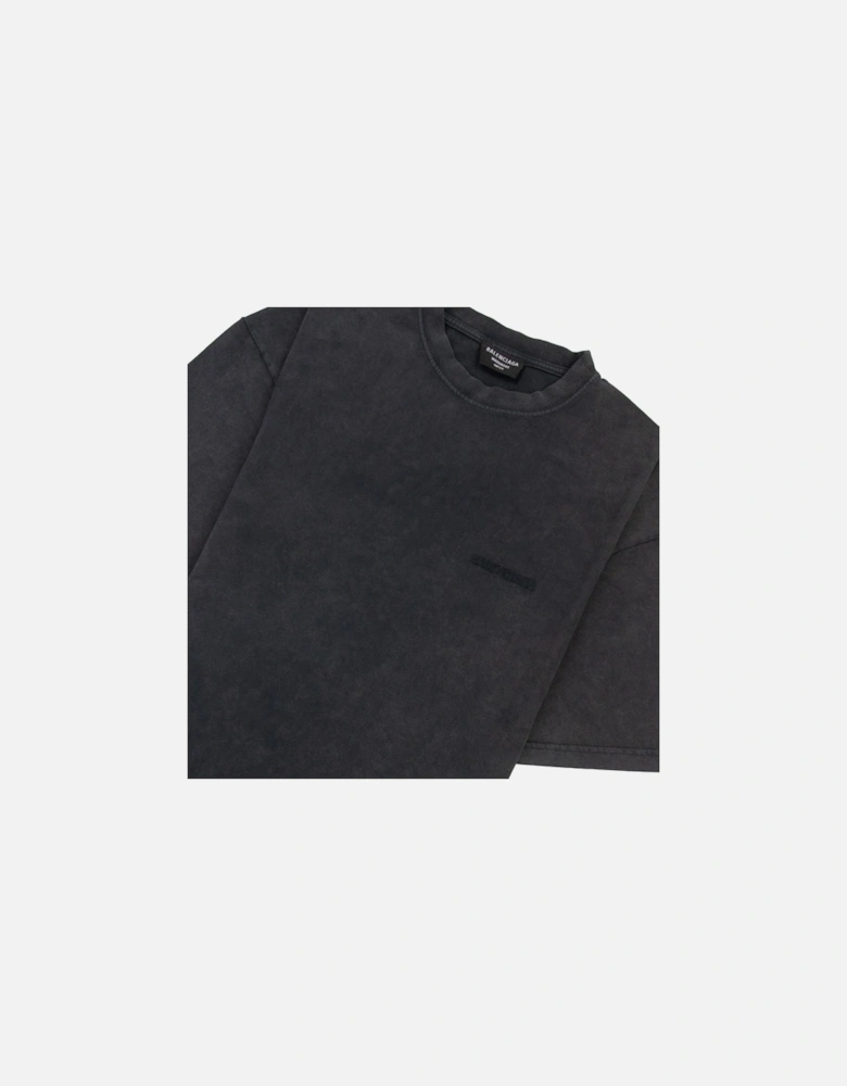 Logo Crewneck T Shirt Charcoal