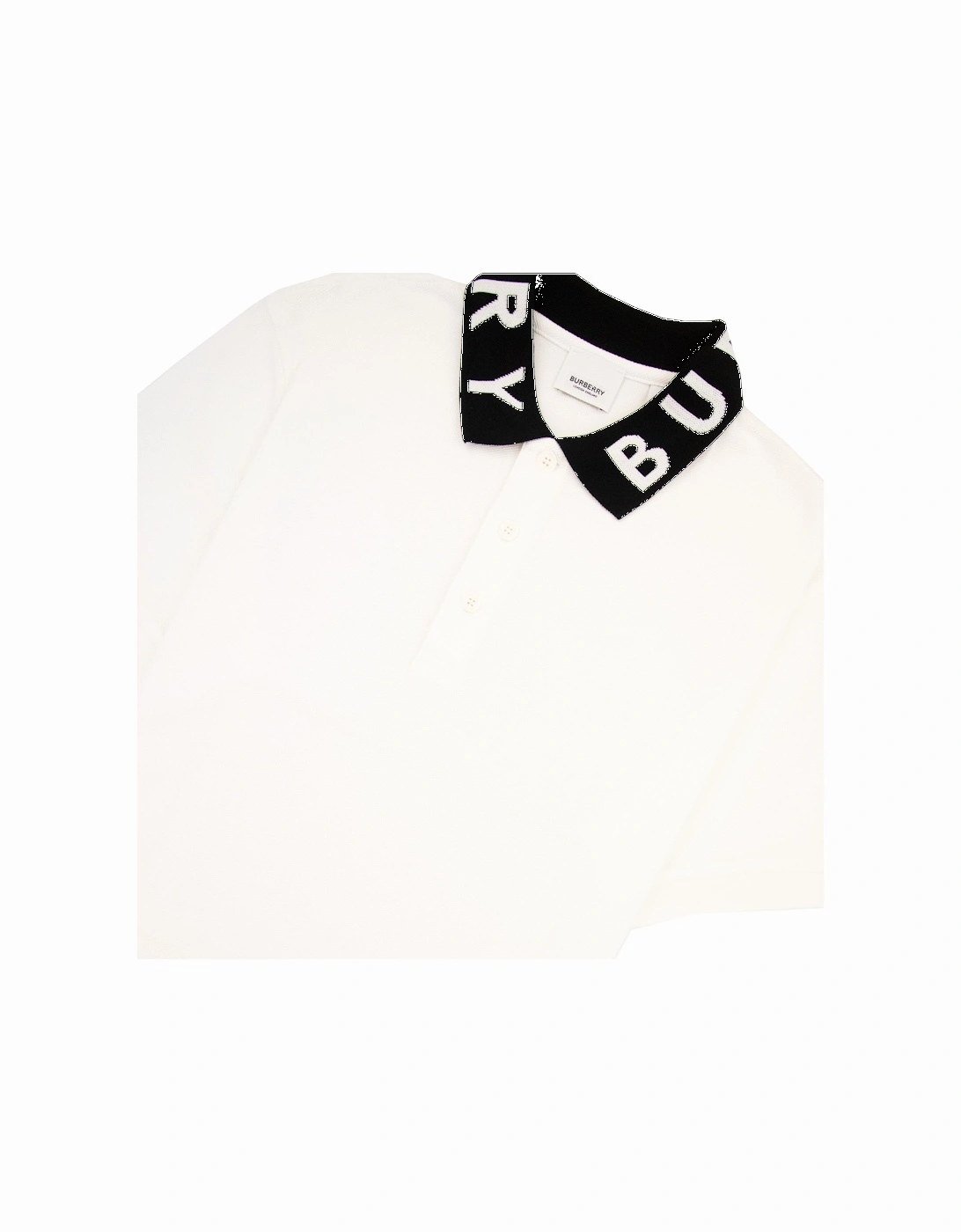 Ryland Block Collar Writing Polo White
