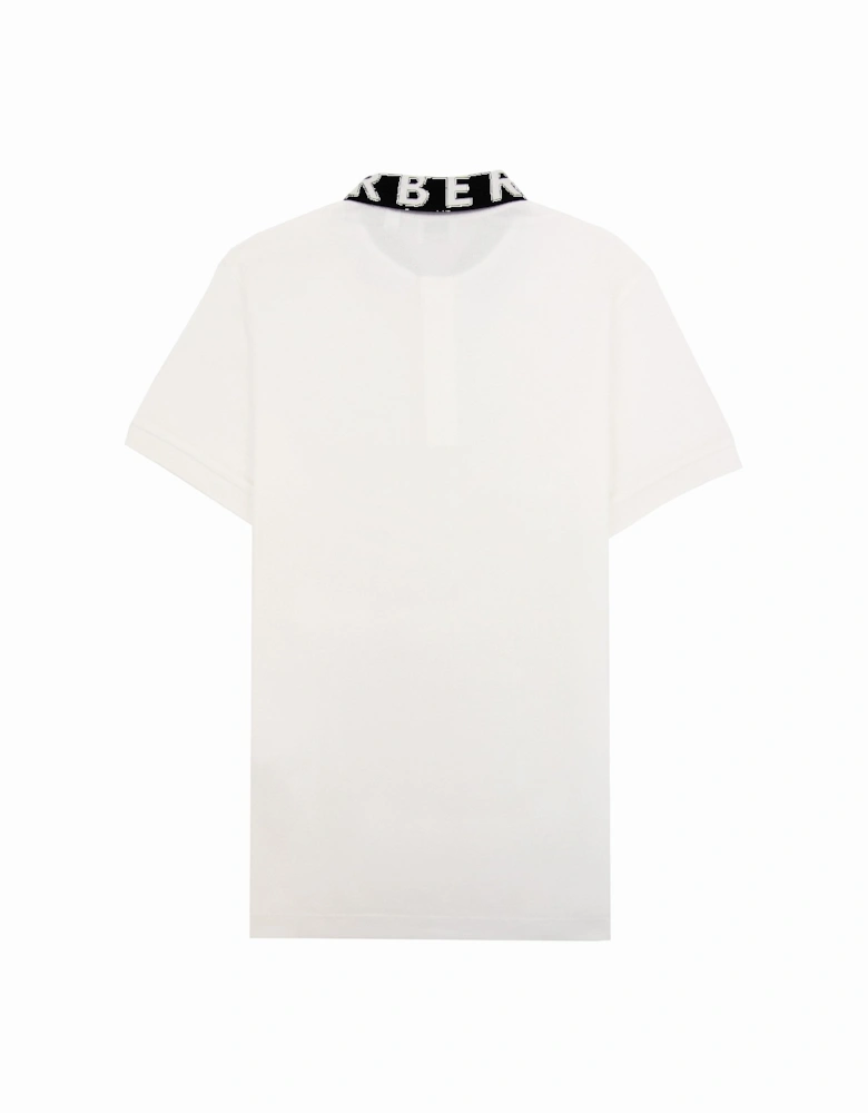 Ryland Block Collar Writing Polo White