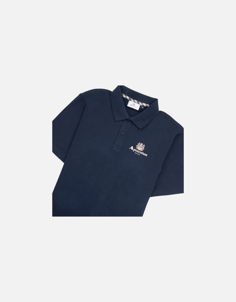 Active Pique Logo Polo Navy