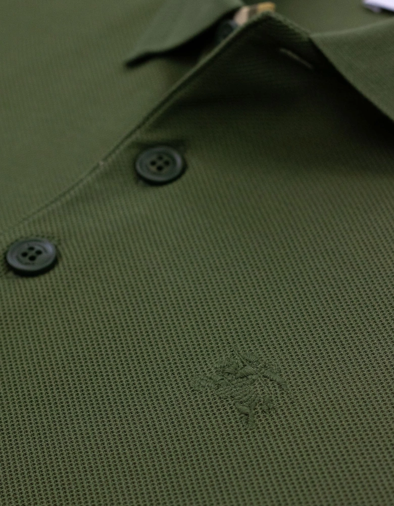 Manzoni Classic Logo Short Sleeve Polo Olive