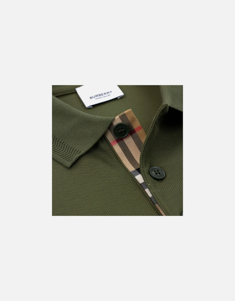 Manzoni Classic Logo Short Sleeve Polo Olive