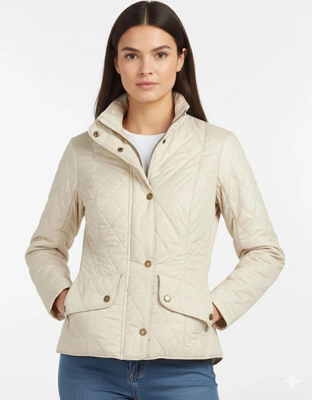 Flyweight Cavalry Quilted Ladies Jacket - Pearl/Stone