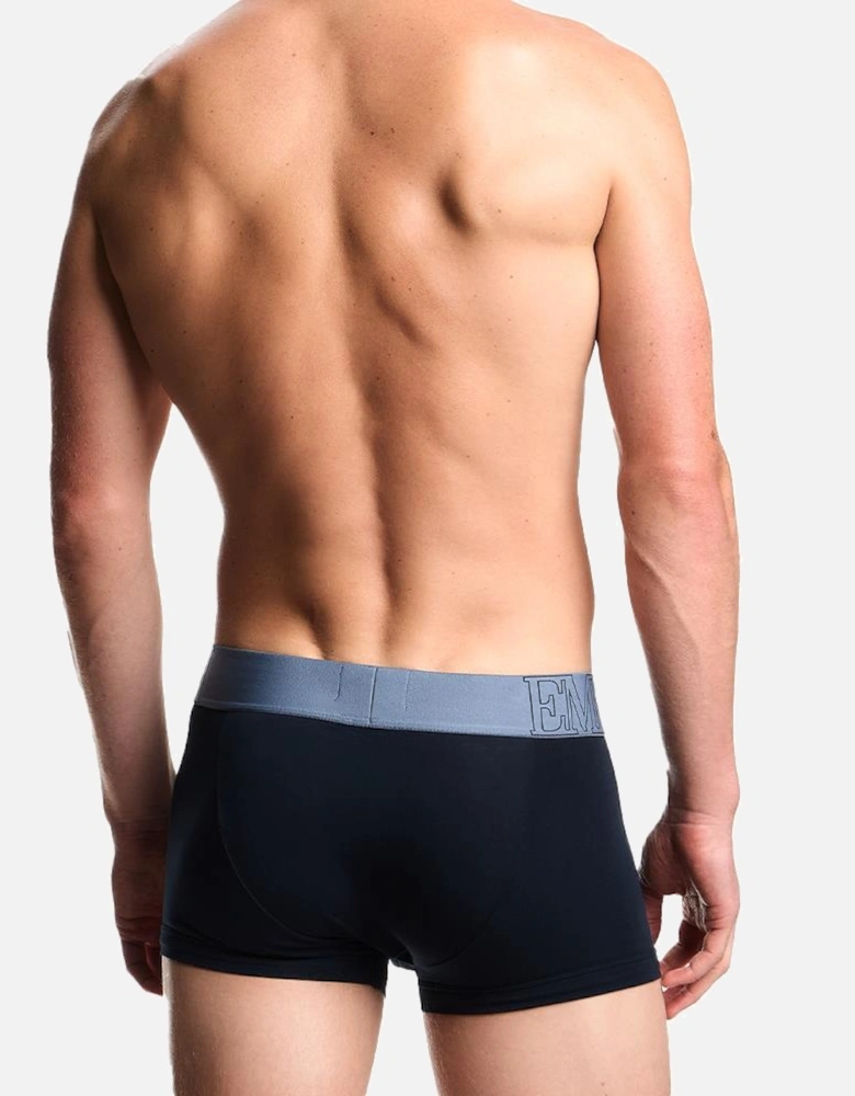 Stretch Cotton Boxer Trunk, Armani Blue