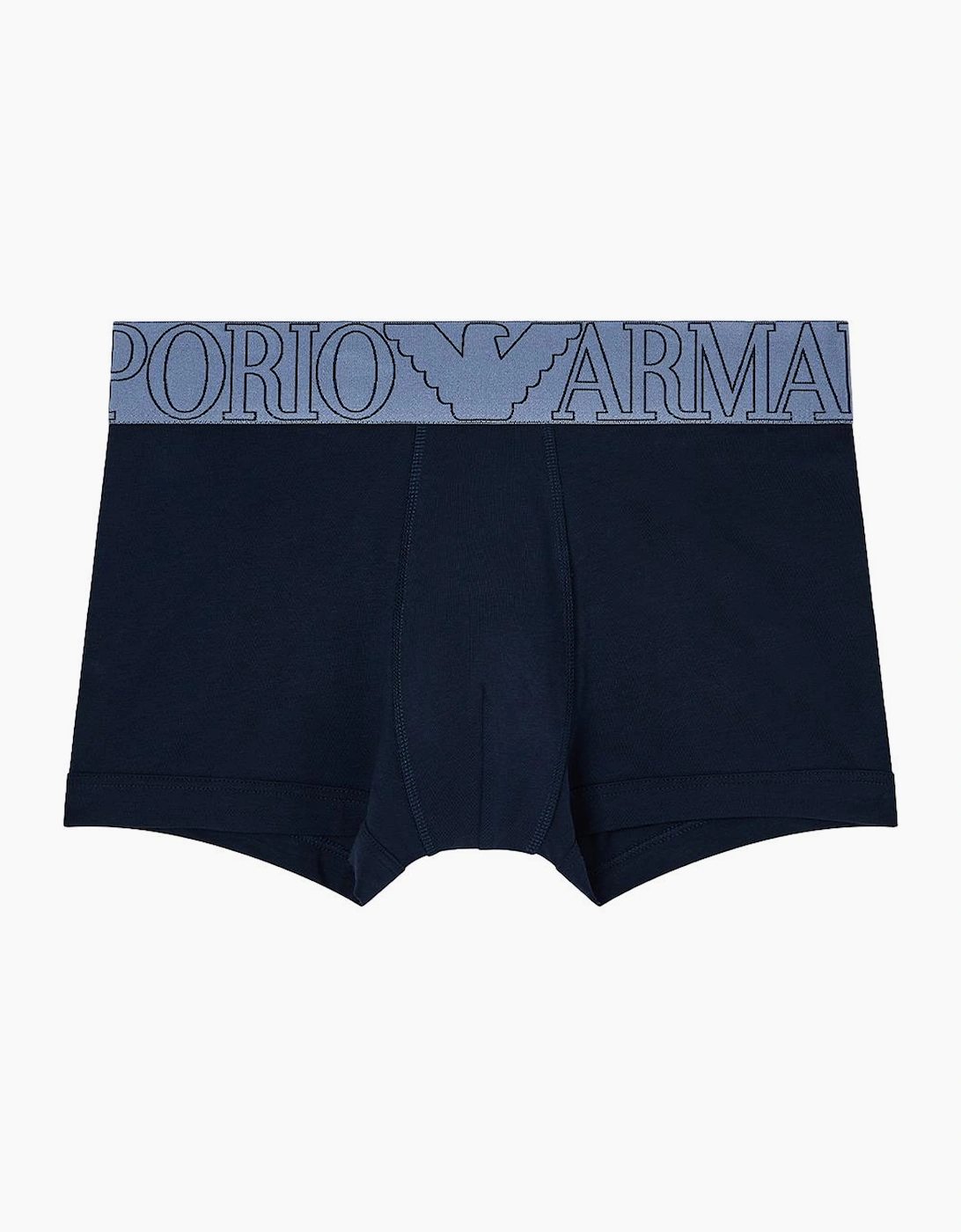 Emporio Armani Men's Black Stretch Cotton Boxer Trunk, Armani Blue - : 32/30/31 Small