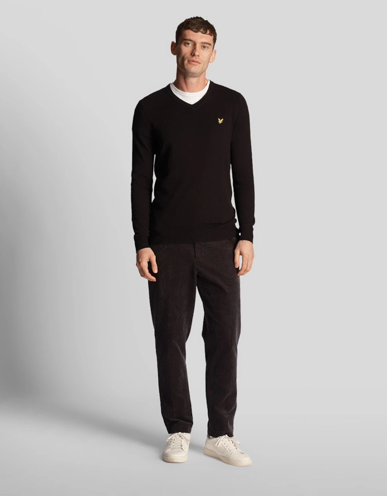 Cotton Merino V Neck Jumper