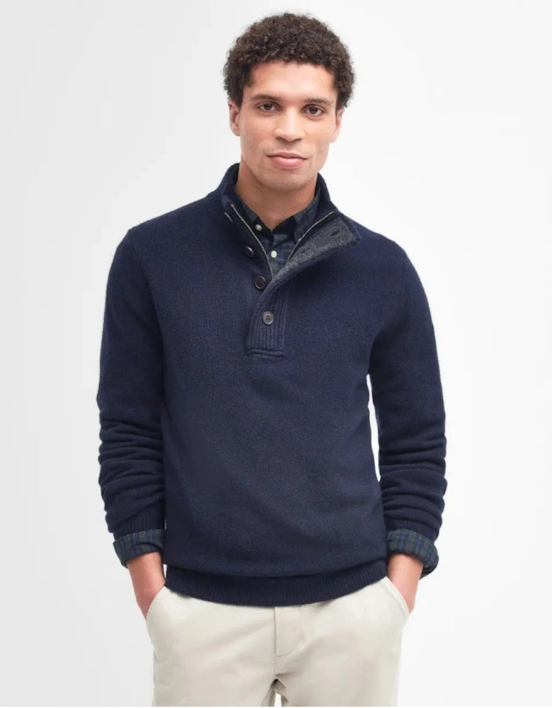 Ess Patch Half Zip Sweater NY91 Navy