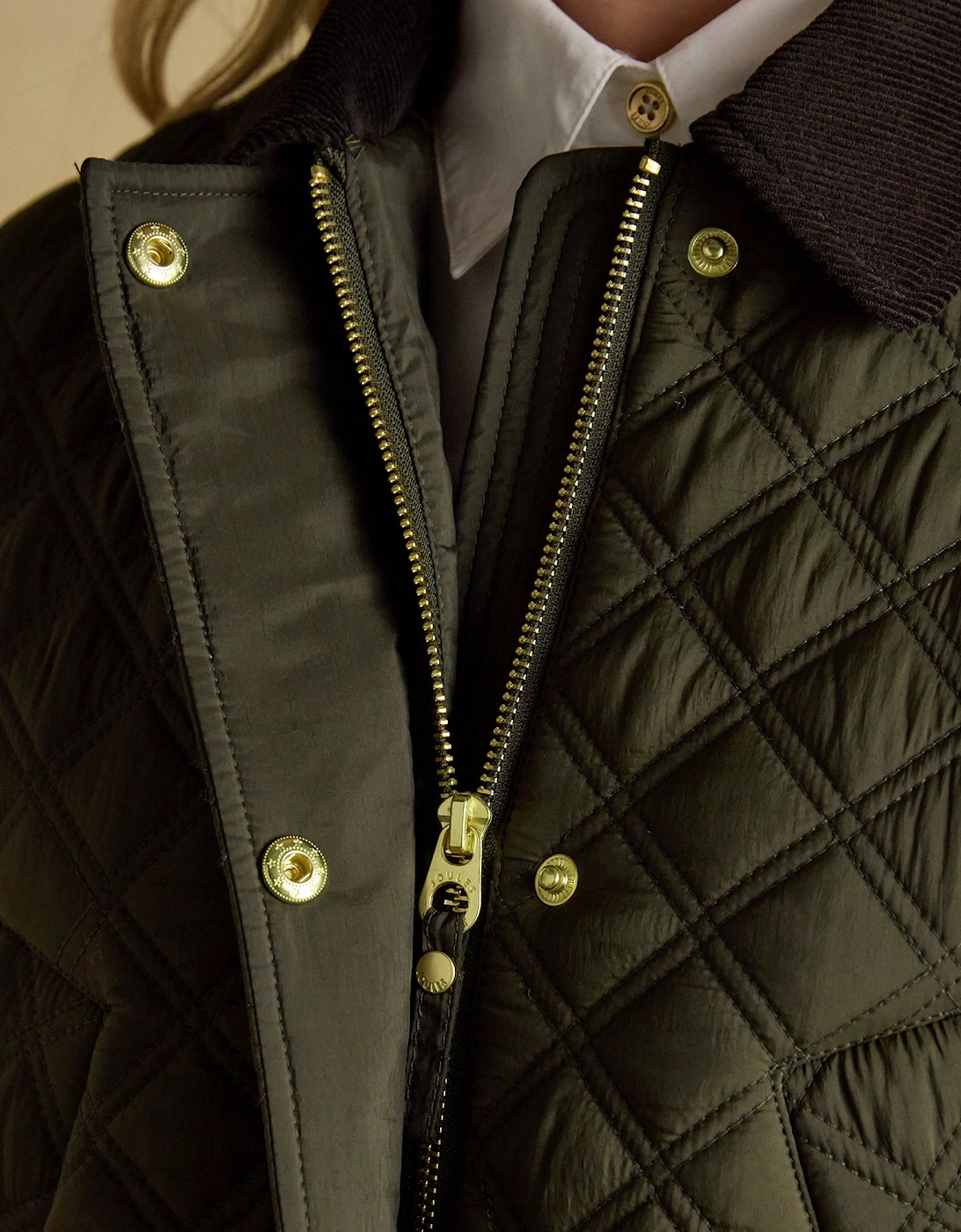 Beatrix Womens Showerproof Quilted Coat Khaki Green