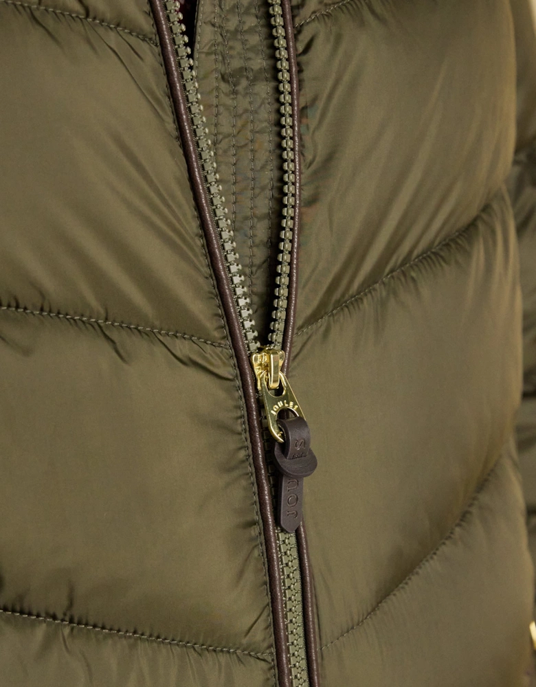 Moorsdale Womens Mid Length Showerproof Padded Coat with Hood Khaki