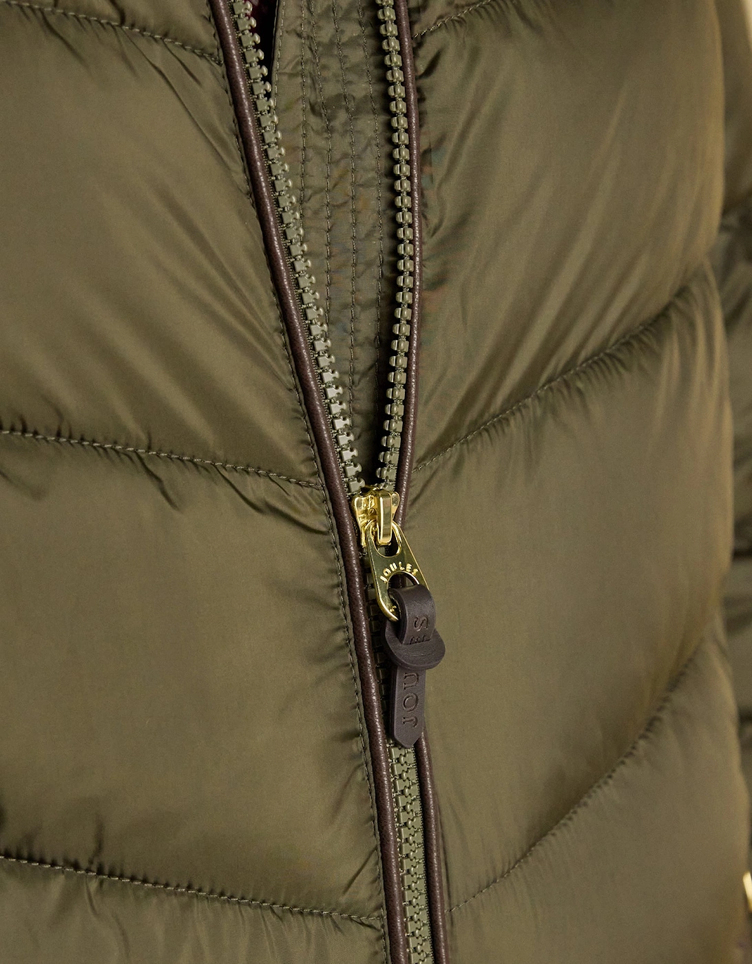 Moorsdale Womens Mid Length Showerproof Padded Coat with Hood Khaki