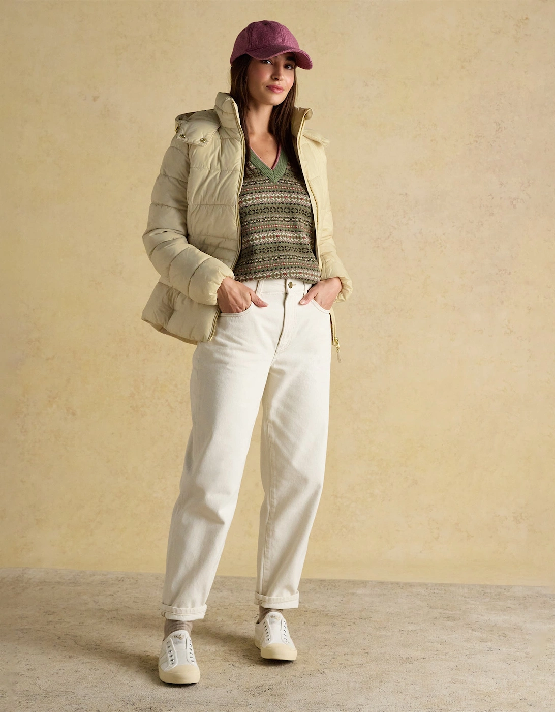 HADLOW Womens Padded Short Coat Neutral