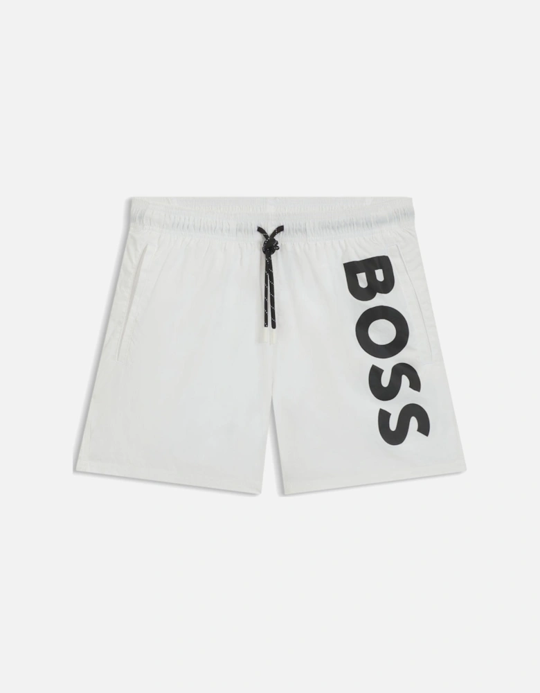 BOSS Octopus Swim Shorts, White