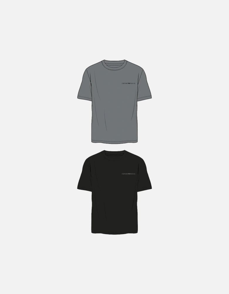 2-Pack Endurance Crew-Neck T-Shirts, Black/Shade