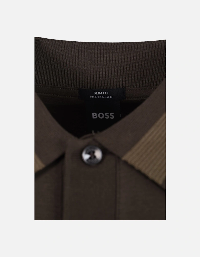 Boss Black Pleins Long Sleeve Polo Open Green