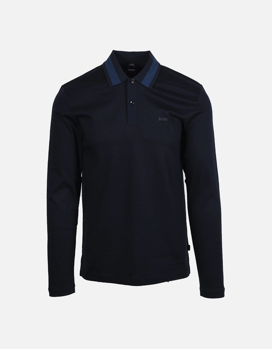 Boss Black Pleins Long Sleeve Polo Dark Blue, 4 of 3