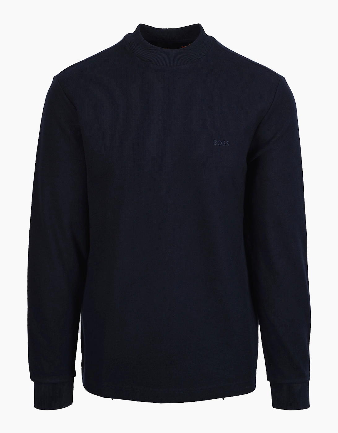 Men's Boss Orange Explorer Long Sleeve T-Shirt Dark Blue - Navy - Size: 38