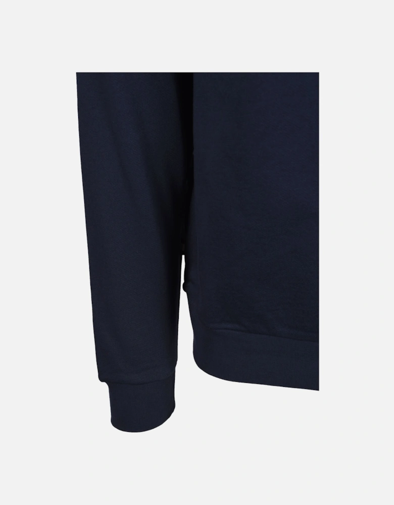 Club Check Shoulder Crew Neck Sweatshirt Navy
