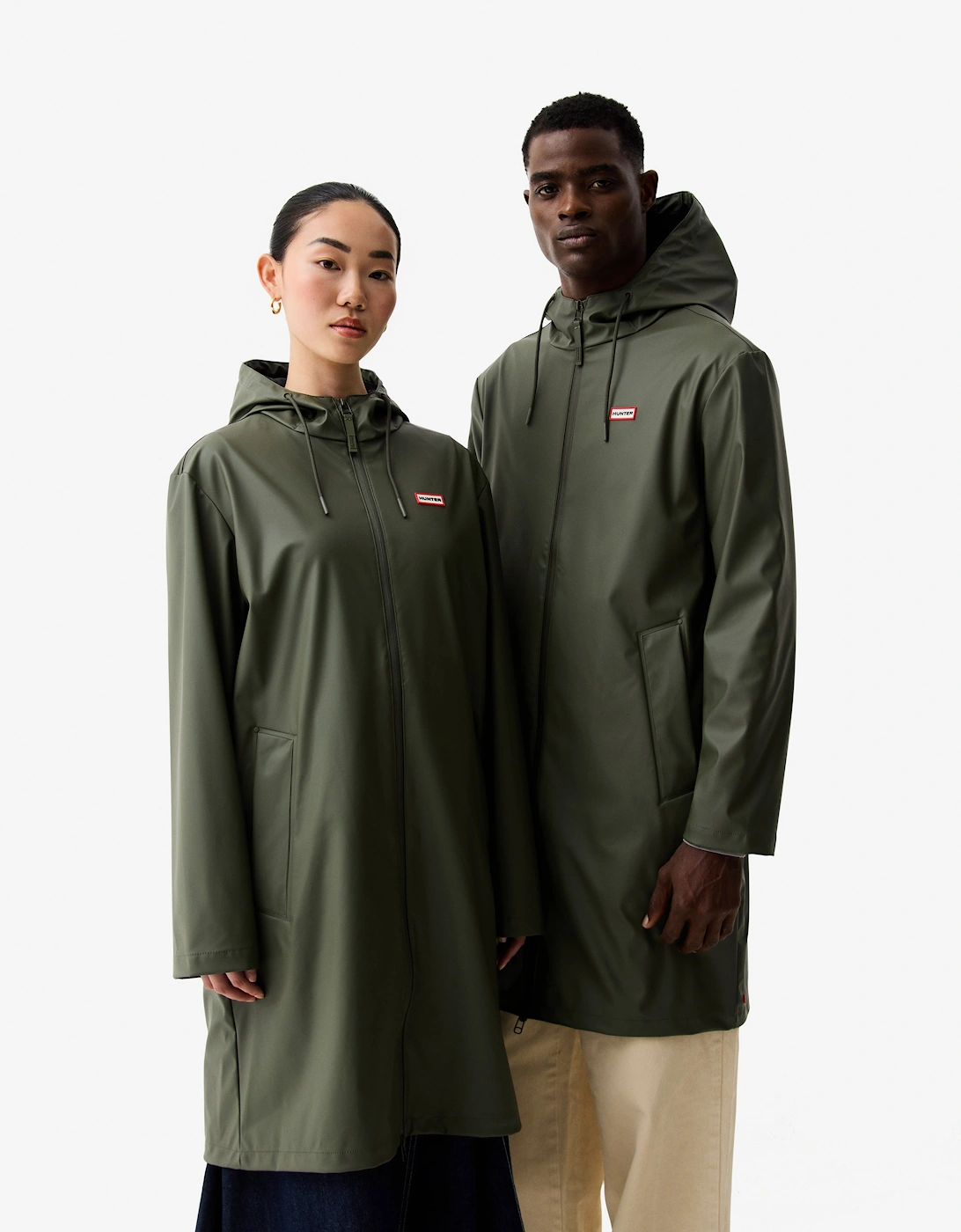 Women's Hunter Andrea Unisex Rain Coat - Kambaba - Tan - Size: 6