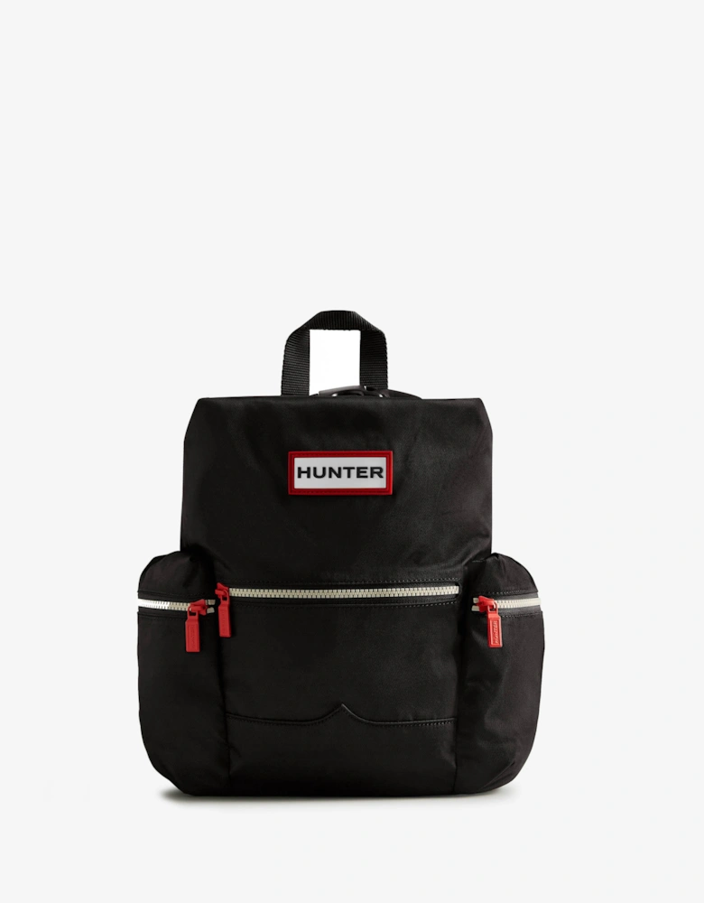 Nylon Mini Topclip Backpack - Black