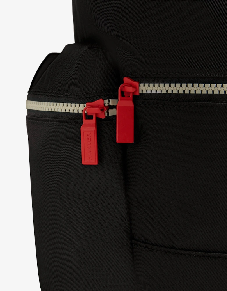 Nylon Mini Topclip Backpack - Black