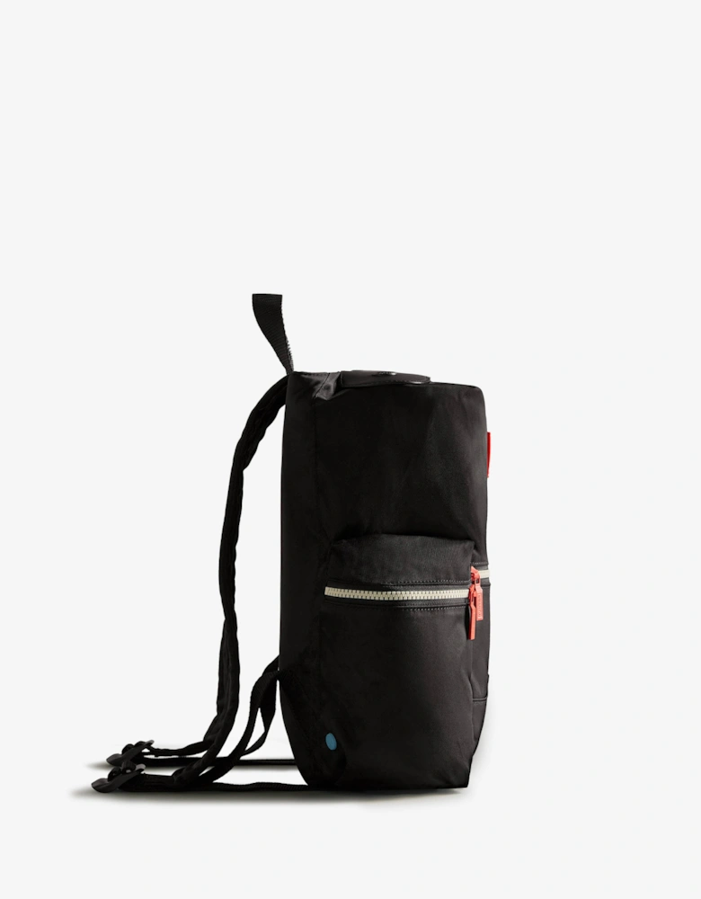 Nylon Mini Topclip Backpack - Black