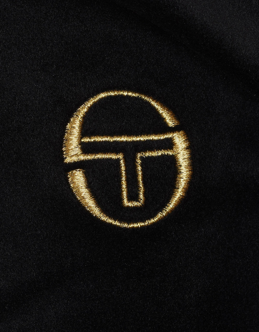 Mahony Half Zip Velour Polo Black/Gold