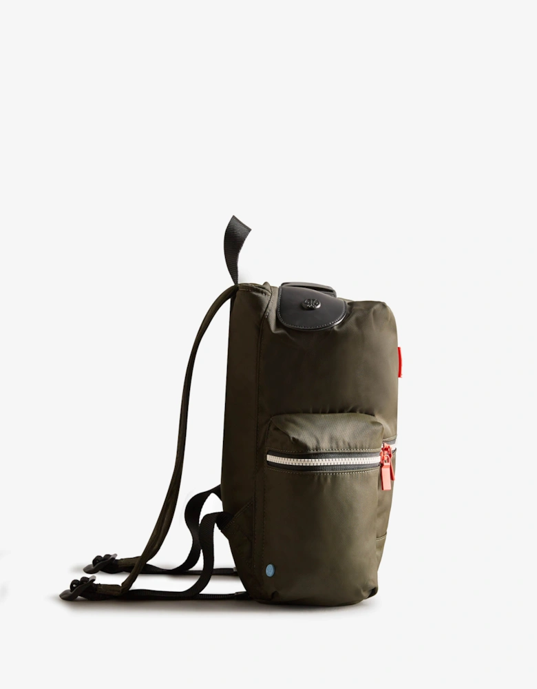 Nylon Mini Topclip Backpack - Dark Olive