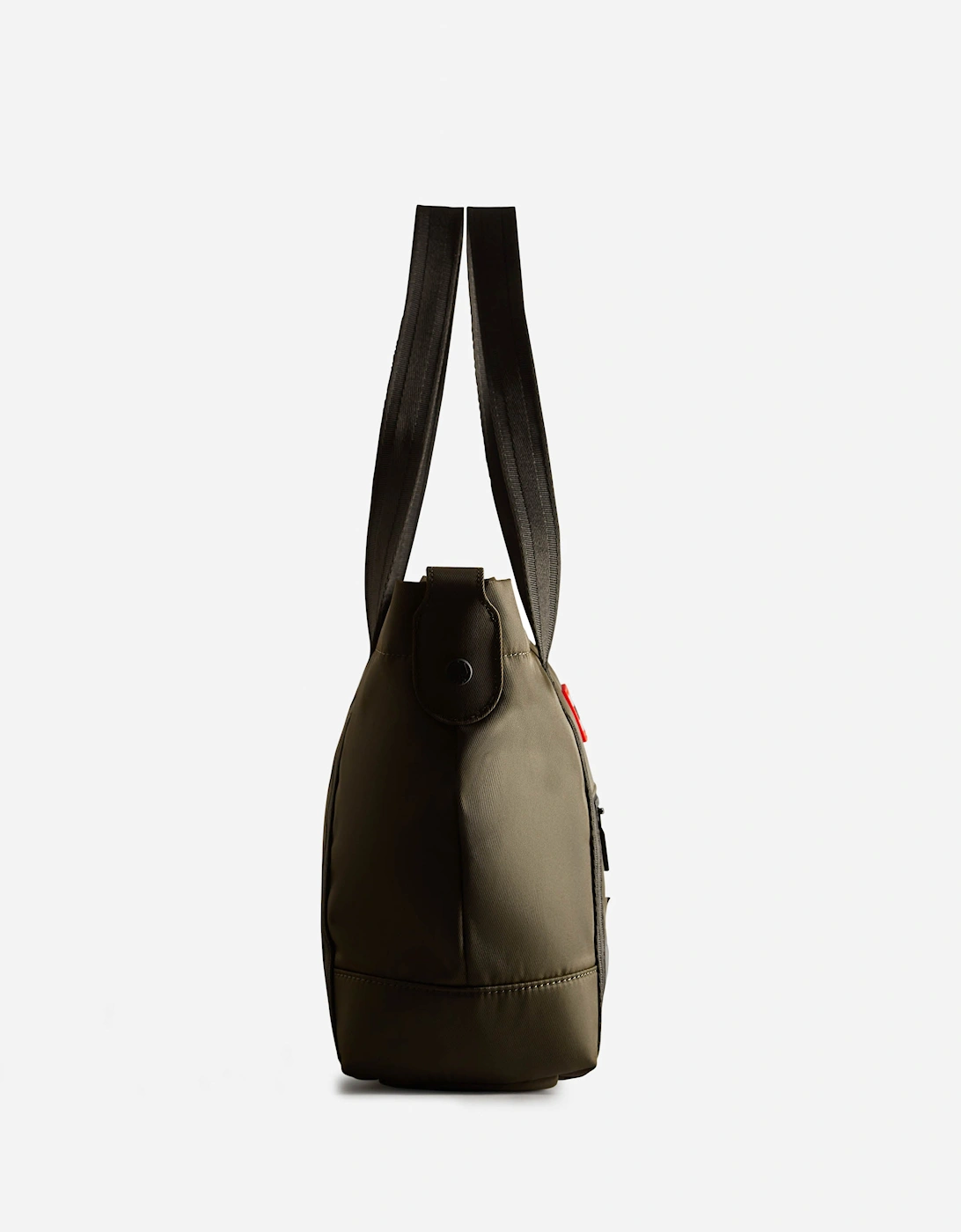 Nylon Midi Topclip Tote - Dark Olive
