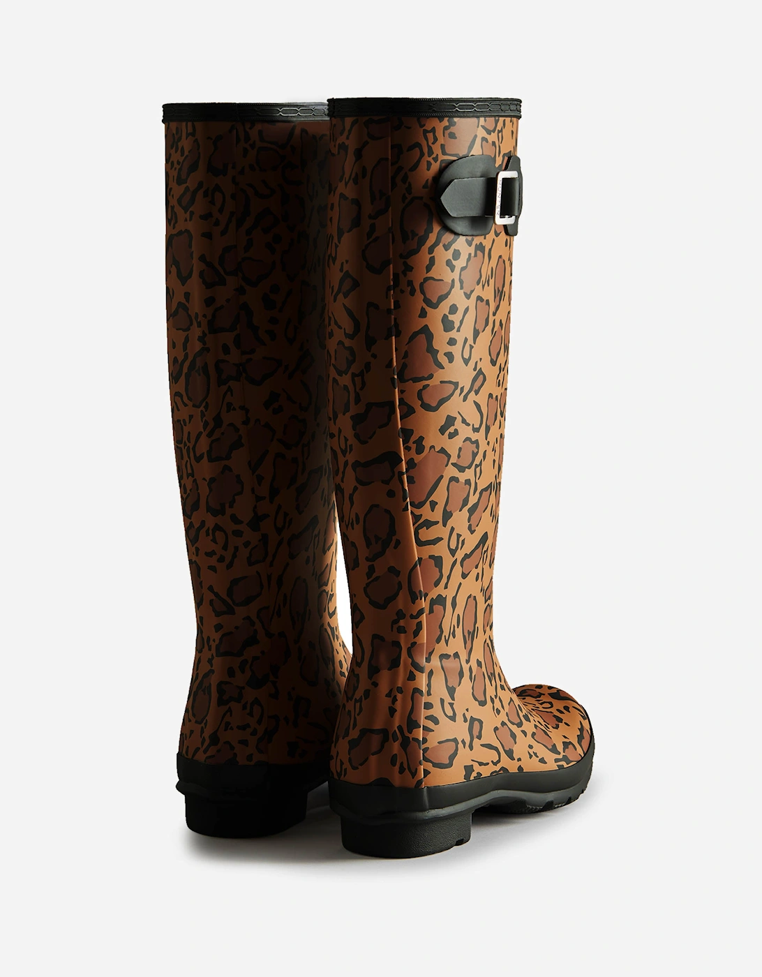 Womens Original Tall Leopard Print Boot - Rich Tan/Saddle/Black