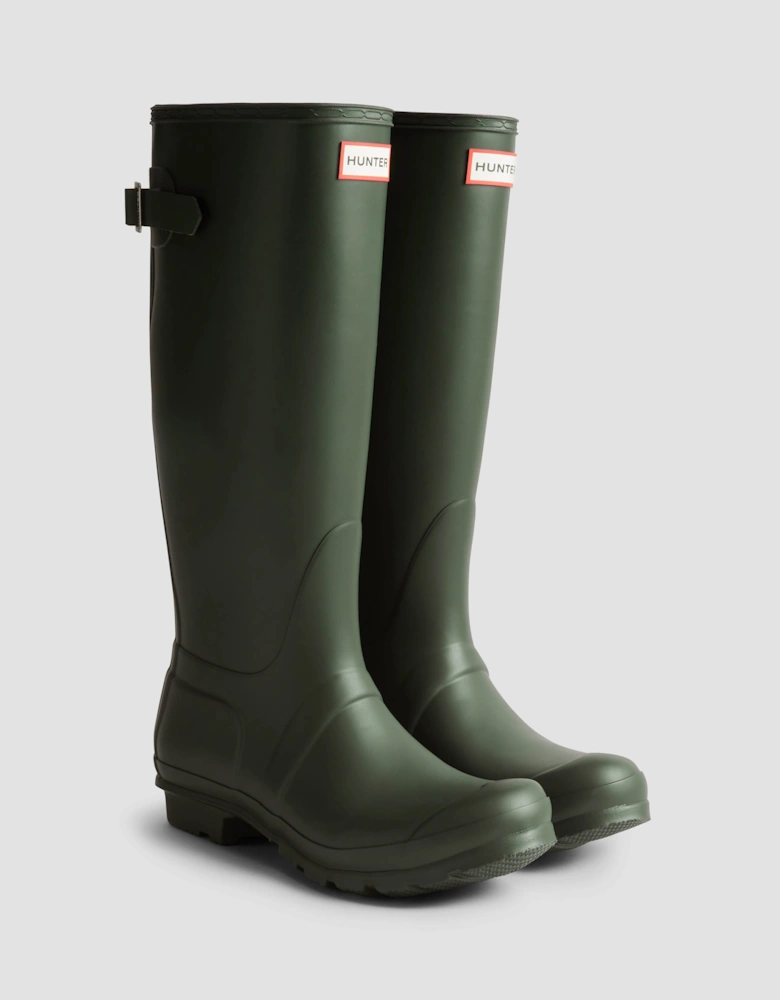 Original Tall Back Adjustable Womens Wellies - Dark Olive