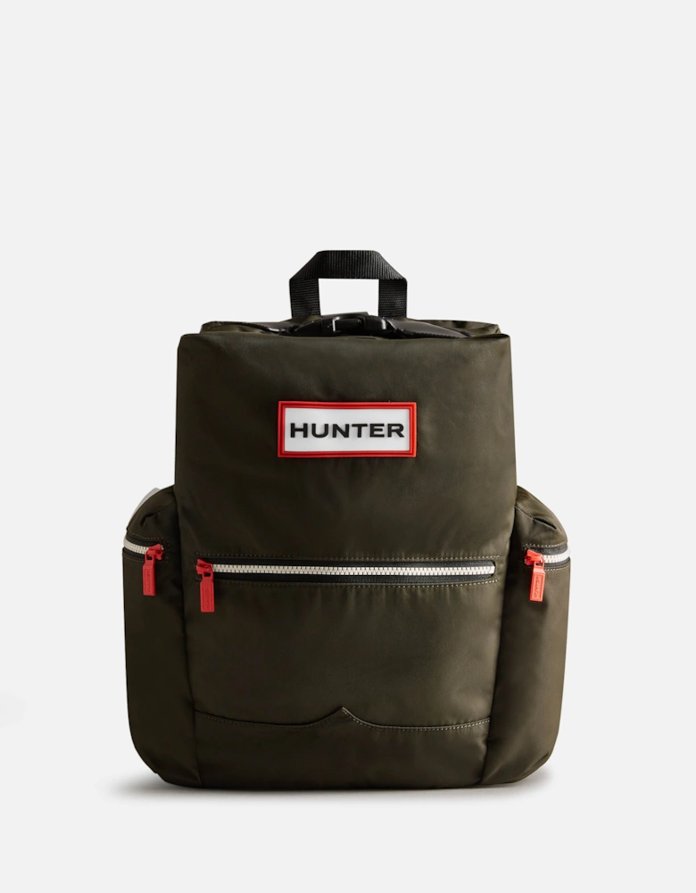Nylon Large Topclip Backpack - Dark Olive
