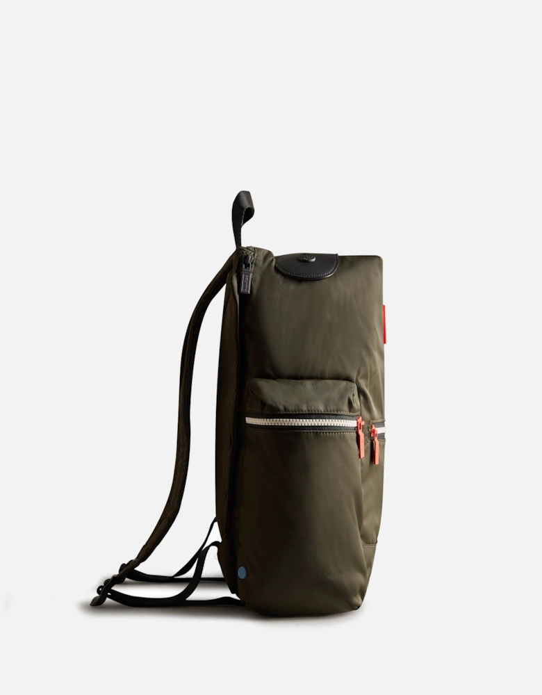 Nylon Large Topclip Backpack - Dark Olive