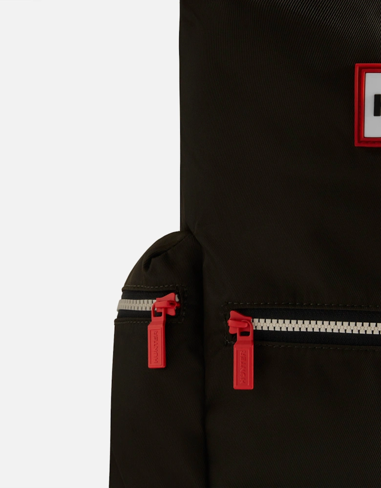 Nylon Large Topclip Backpack - Dark Olive