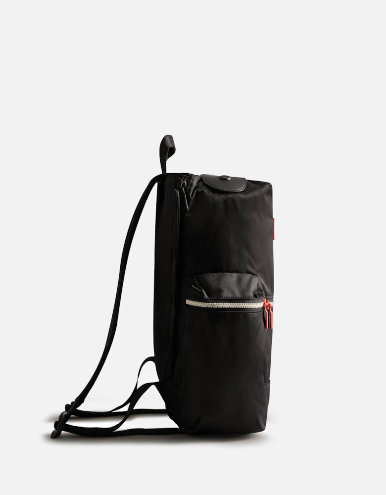 Nylon Large Topclip Backpack - Black