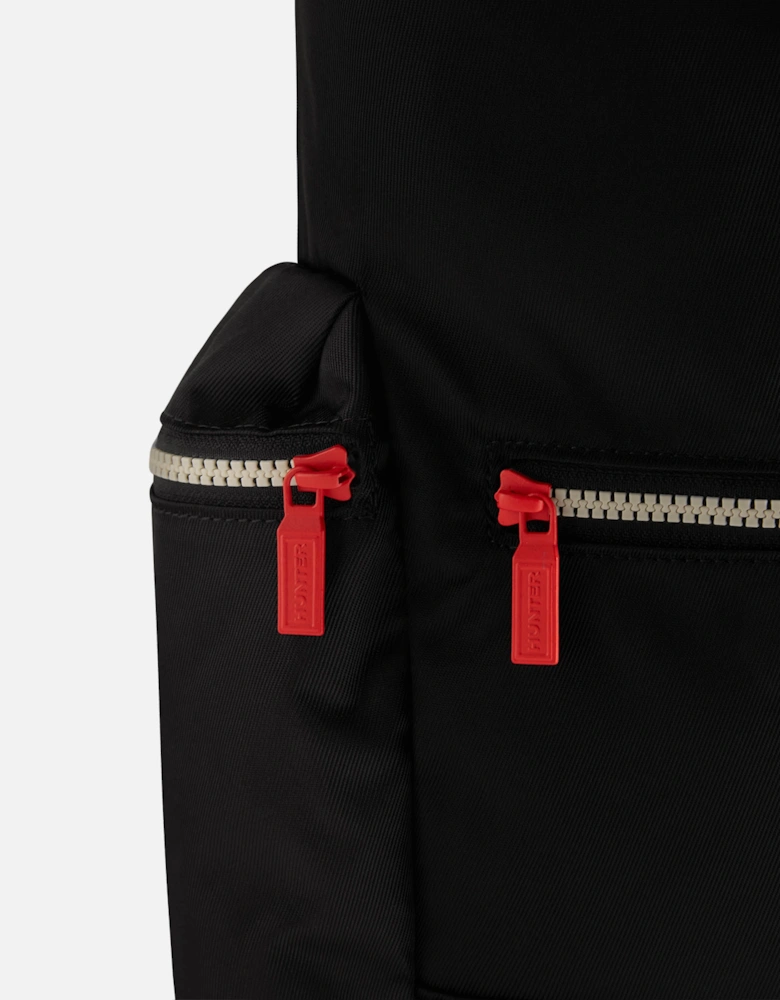 Nylon Large Topclip Backpack - Black