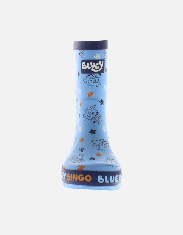 Boys Wellies And Bingo Well Rubber Character Blue UK Size