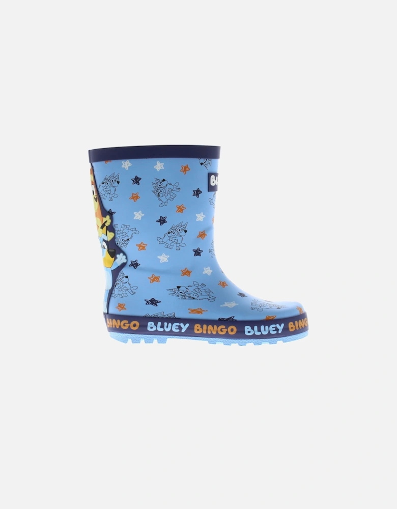 Boys Wellies And Bingo Well Rubber Character Blue UK Size